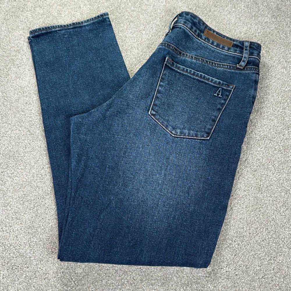 Articles of Society 27 Straight Leg Jeans Women Blue Excellent Dark Wash Stretch